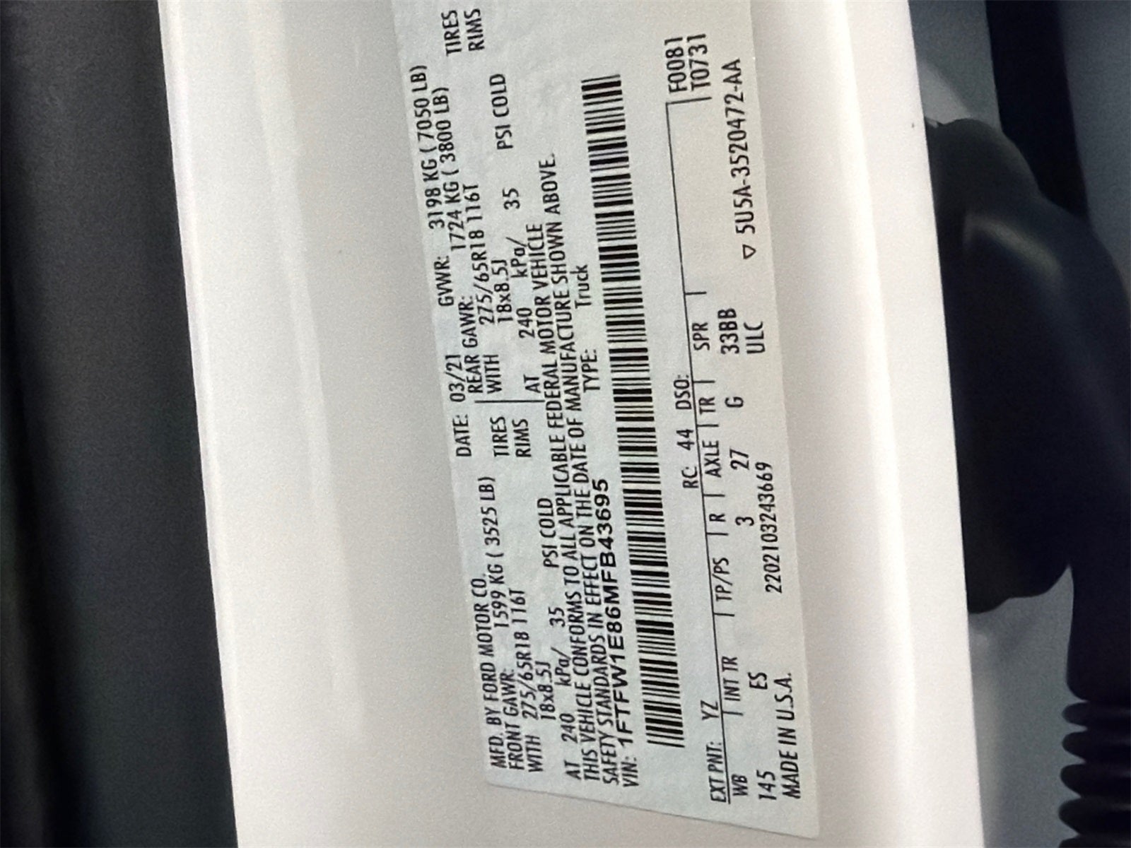 2021 Ford F-150 Lariat