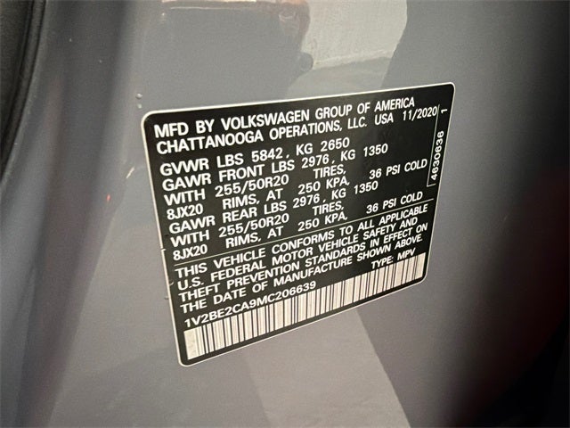 2021 Volkswagen Atlas Cross Sport 3.6L V6 SEL