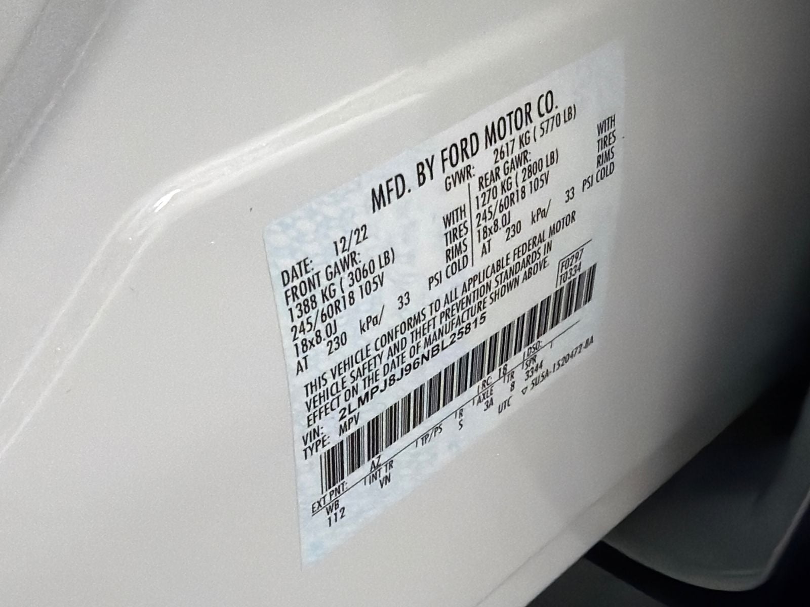 2022 Lincoln Nautilus Standard