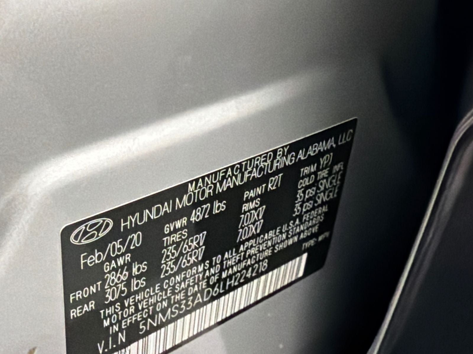 2020 Hyundai Santa Fe SEL