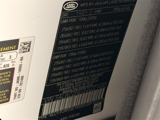 2022 Land Rover Range Rover Sport SVR