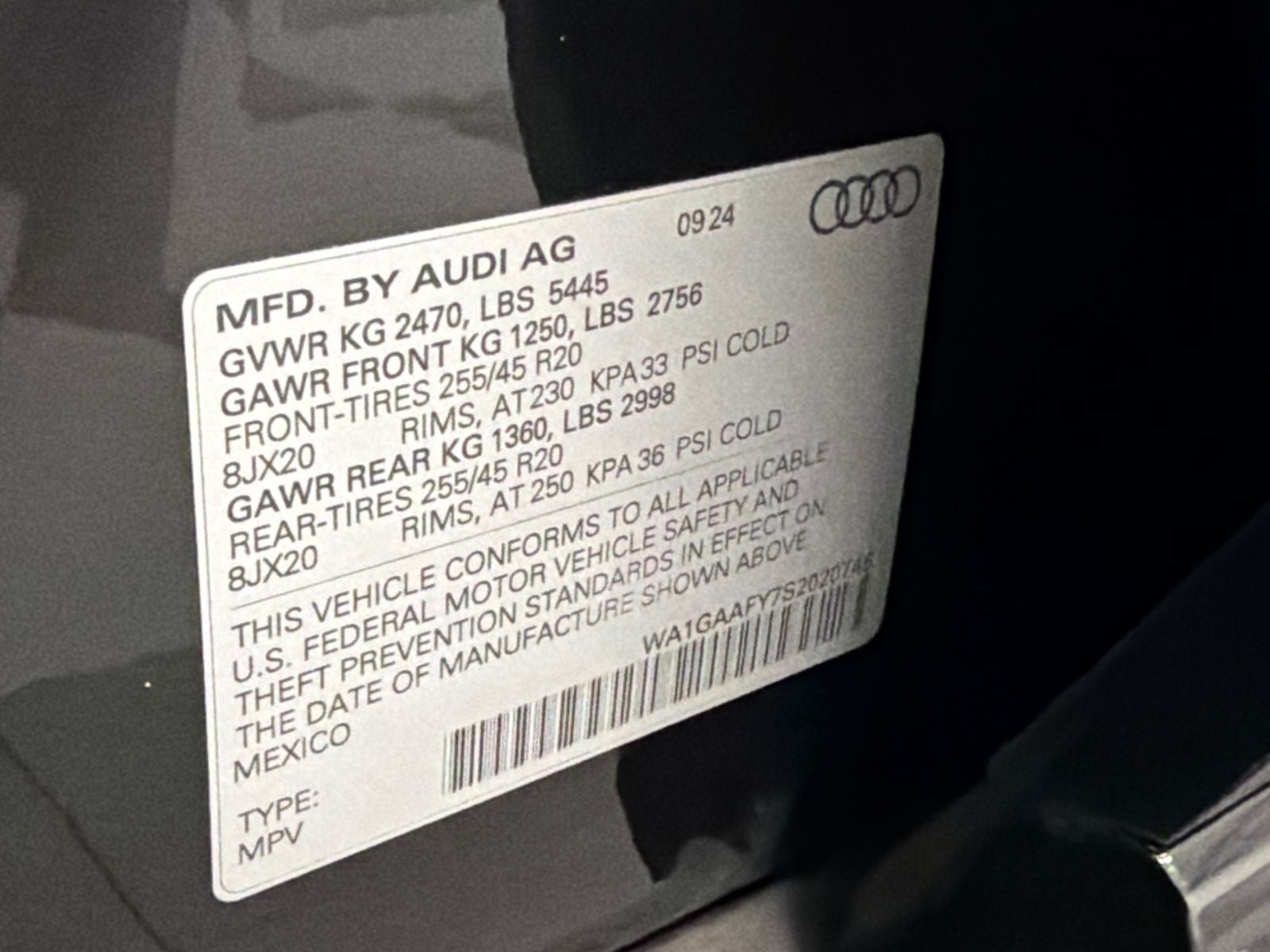 2025 Audi Q5 45 S line Premium quattro