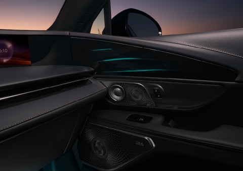 Selectable ambient lighting glows in the passenger door panel. | Koons Lincoln of Bethesda in Silver Spring MD