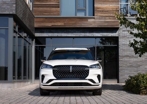 The front of a 2026 Lincoln Aviator® SUV is shown. | Koons Lincoln of Bethesda in Silver Spring MD