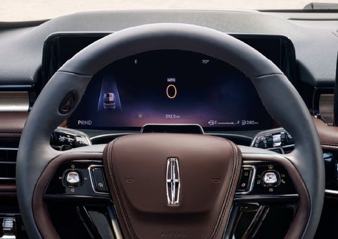 The driver’s information cluster display behind the steering wheel is shown. | Koons Lincoln of Bethesda in Silver Spring MD